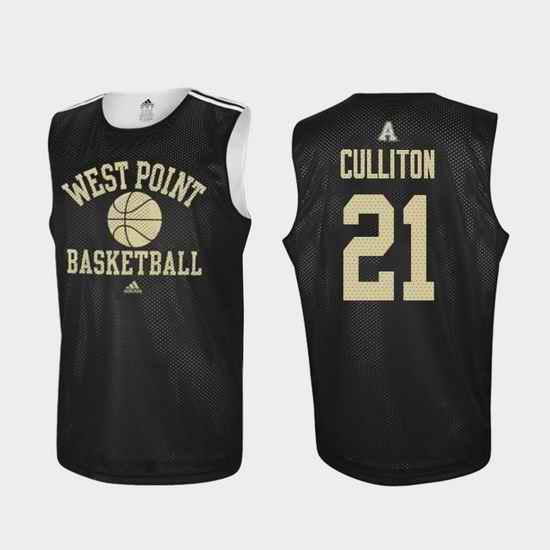 Men Army Black Knights Will Culliton Black Practice College Basketball Jersey